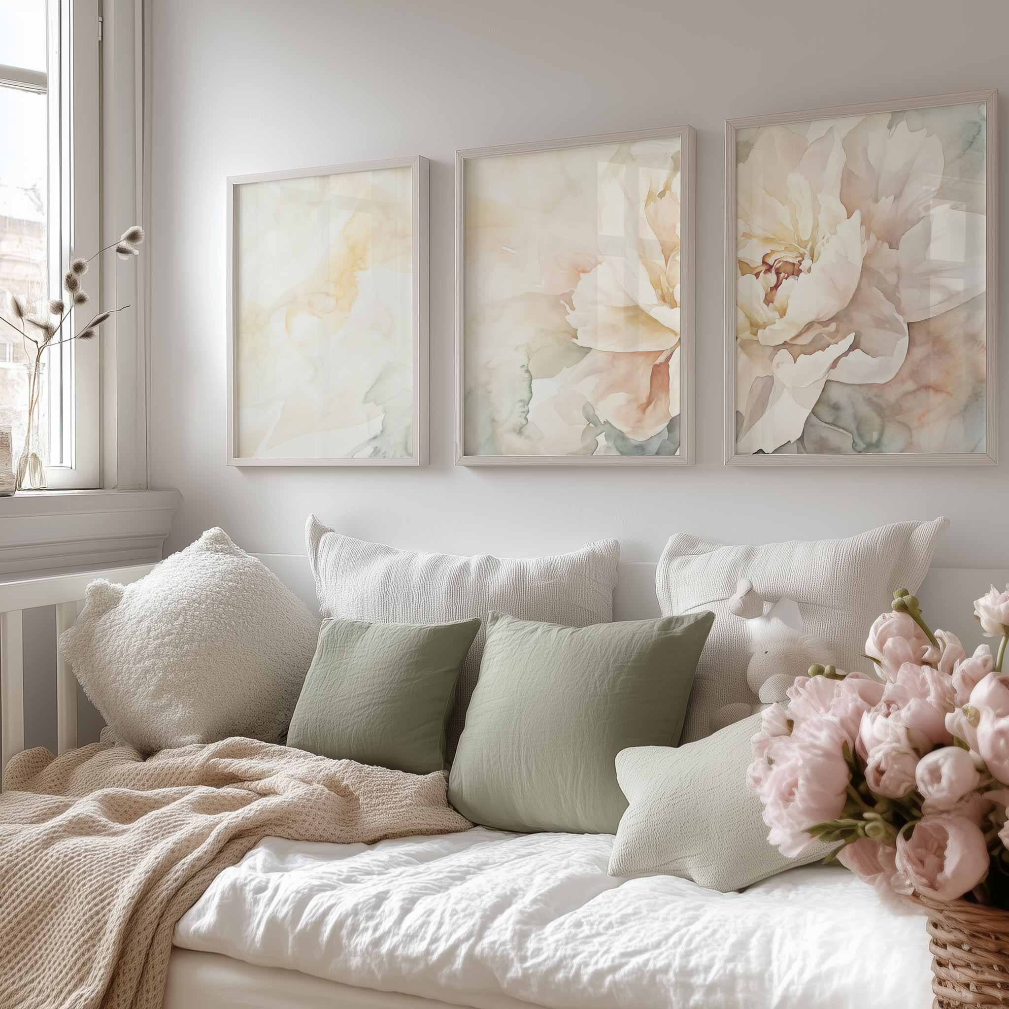 Elegante Witte Bloem – Serene Stijlvolle Wanddecoratie - Afbeelding 13
