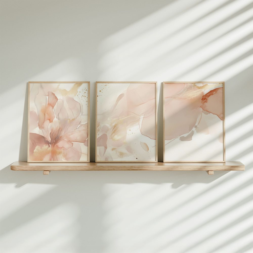 Pastel Dromen: Zachte Waterverf Abstracte Wanddecoratie