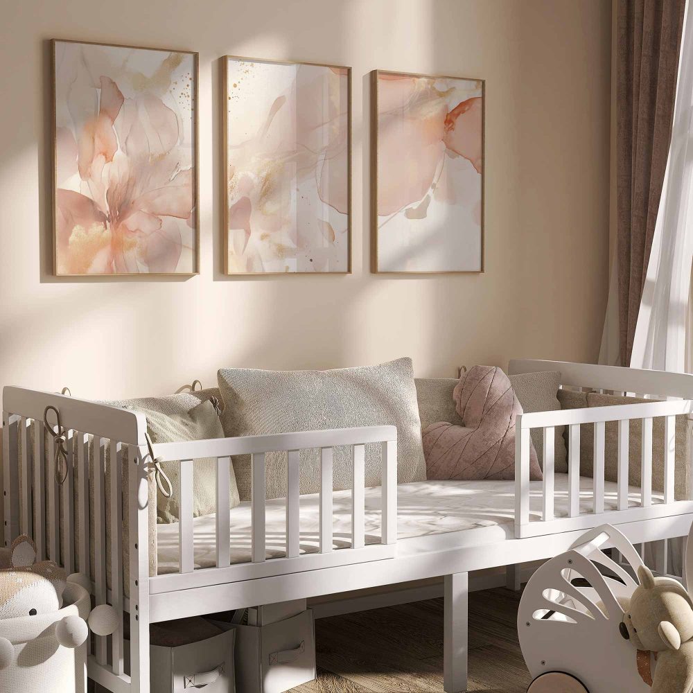 Alternative view of Pastel Dromen: Zachte Waterverf Abstracte Wanddecoratie