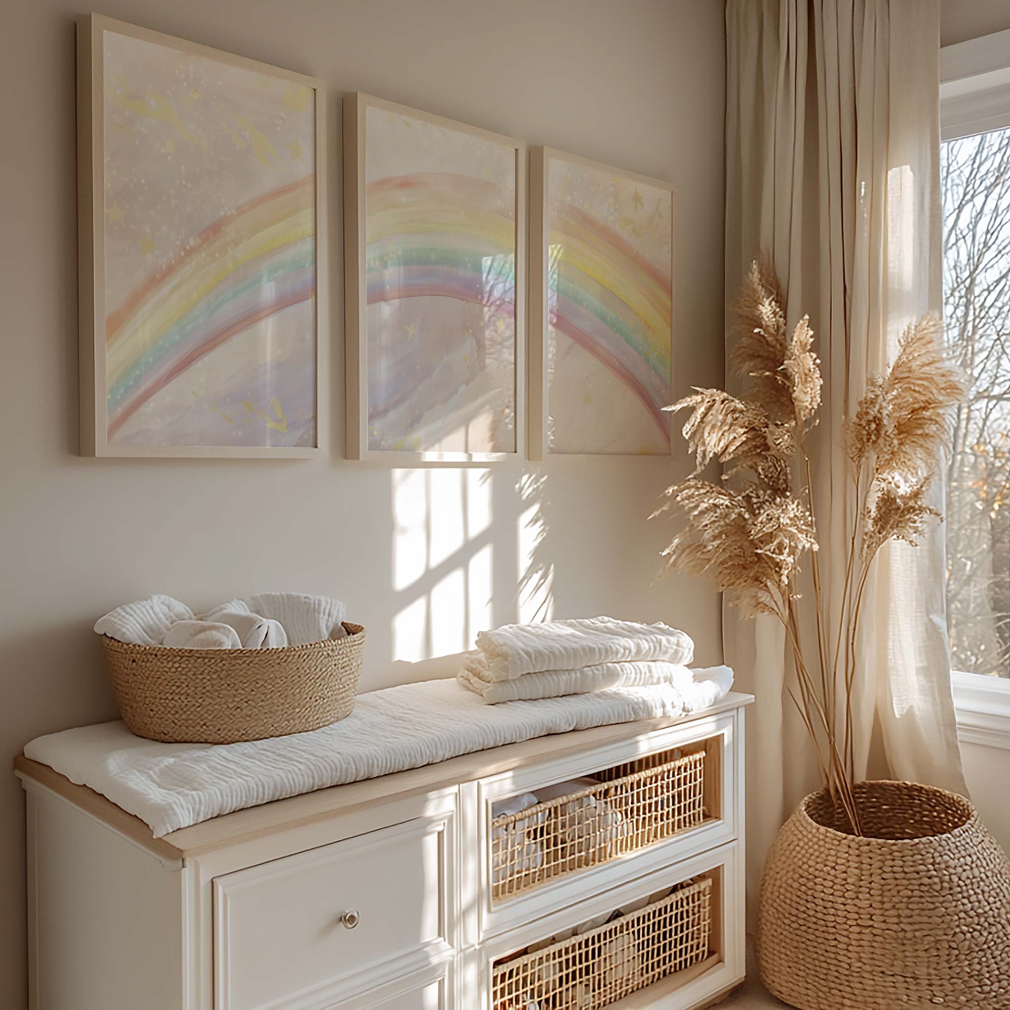 Magische Watercolor Regenboog in Pasteltinten - Afbeelding 2