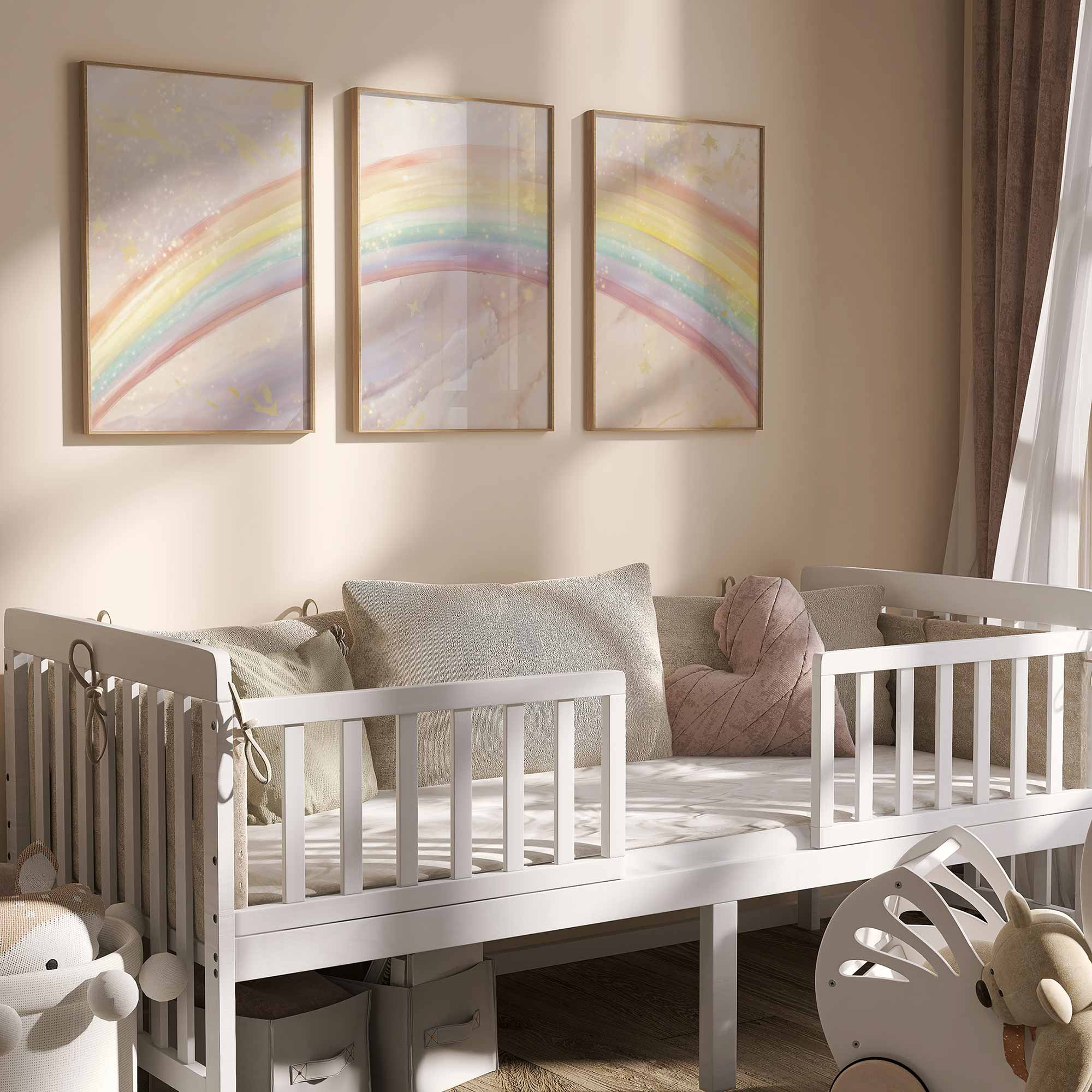 Magische Watercolor Regenboog in Pasteltinten - Afbeelding 3