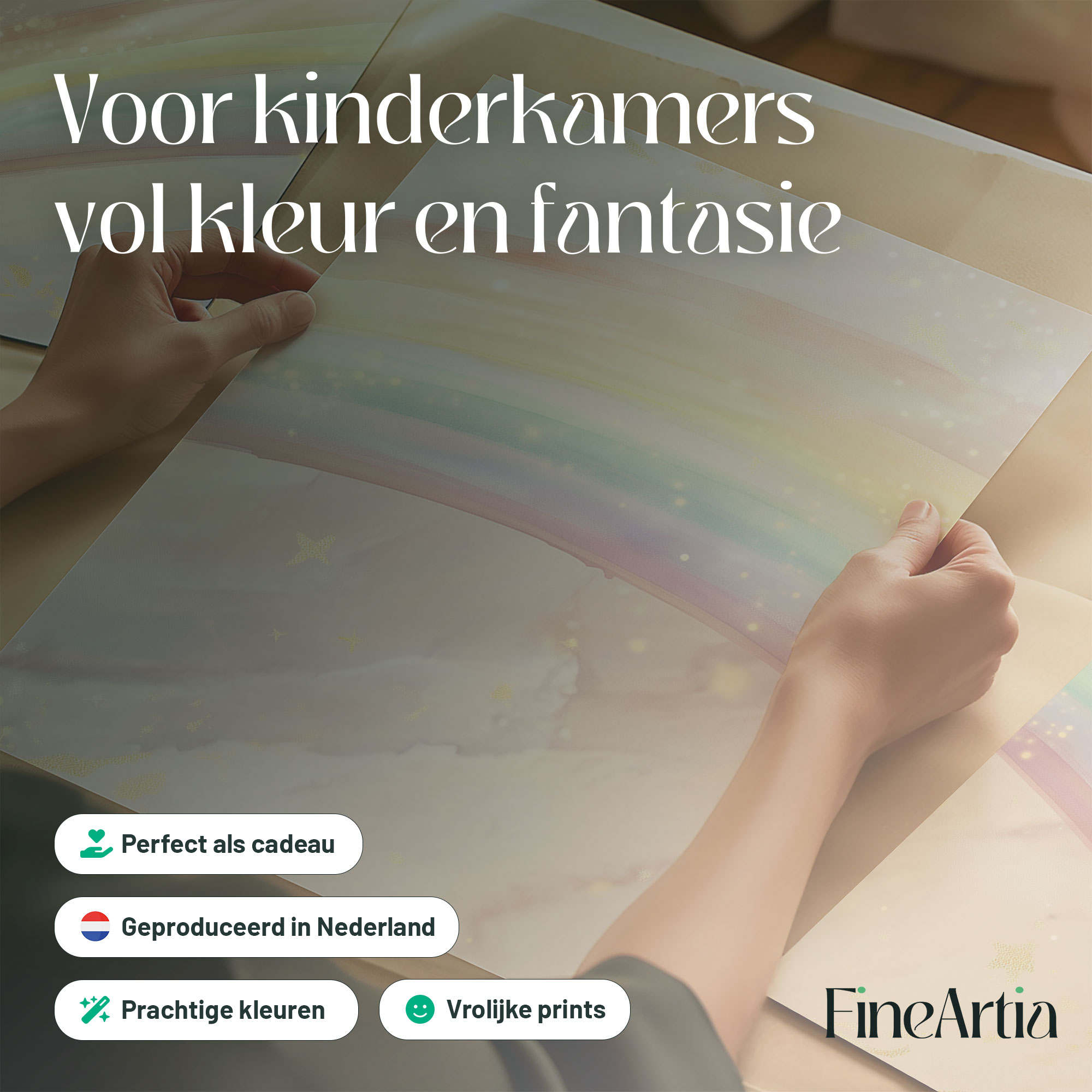 Magische Watercolor Regenboog in Pasteltinten - Afbeelding 4