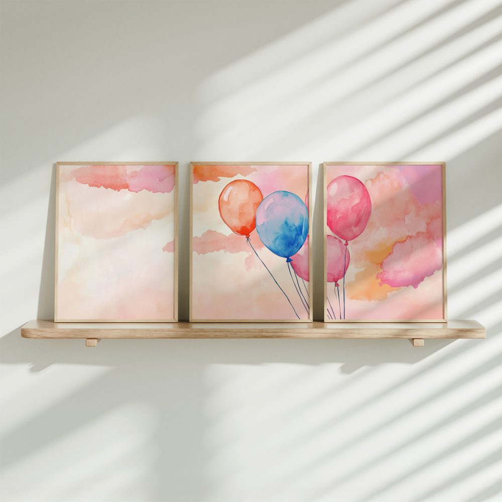 Vrolijke Ballonnen in Zachte Pasteltinten