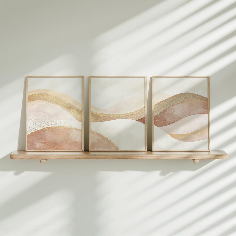 Pastel Droomlandschap – Zachte Lijnen en Vloeiende Vormen