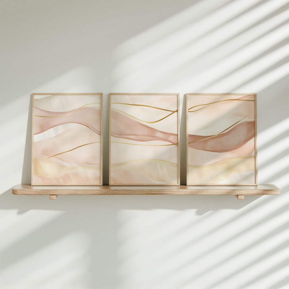 Zachte Pastel Golfjes – Speelse Elegantie voor Meisjes & Interieur