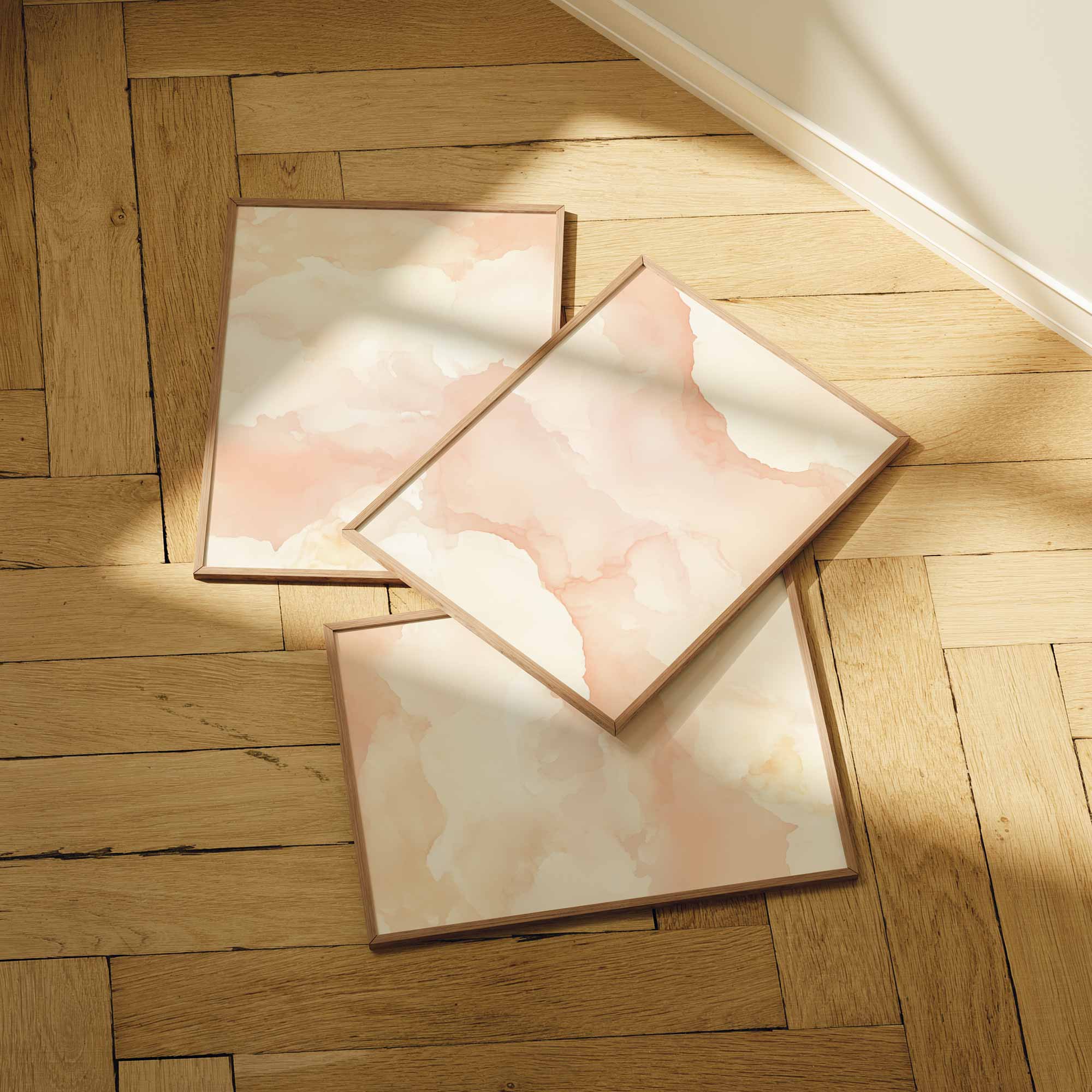 Pastel Droomwolken – Zachte, Serene Wanddecoratie - Afbeelding 8