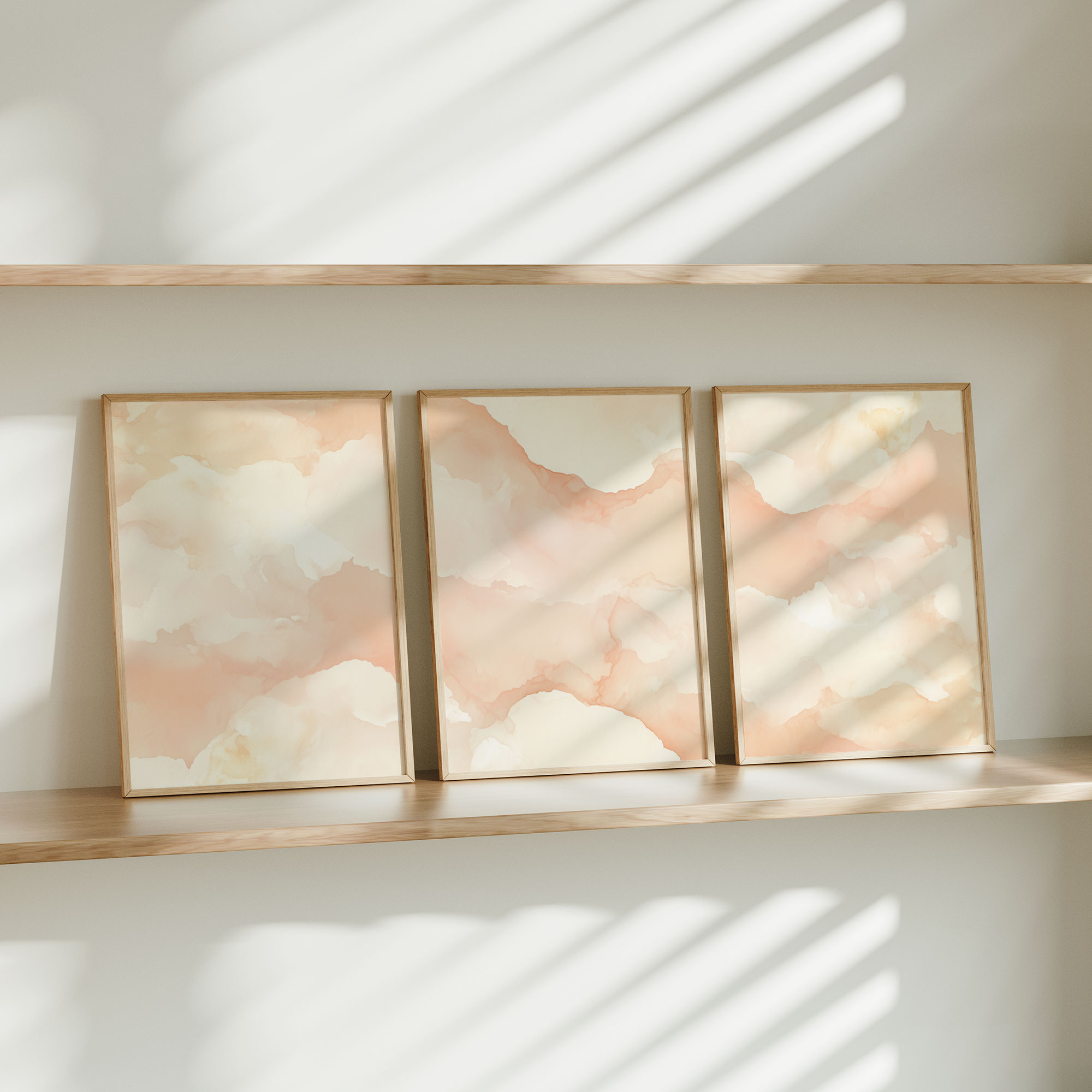Pastel Droomwolken – Zachte, Serene Wanddecoratie - Afbeelding 10