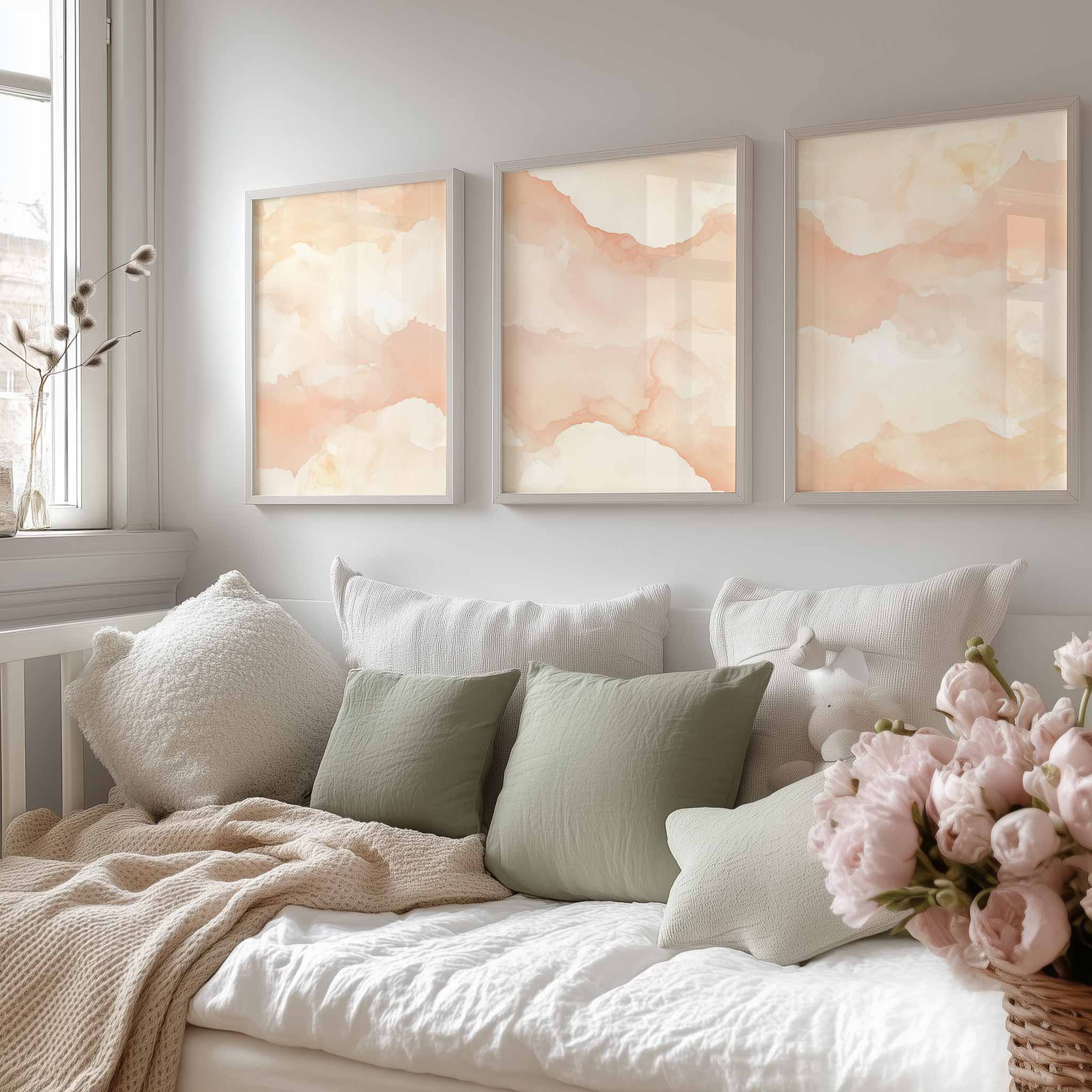 Pastel Droomwolken – Zachte, Serene Wanddecoratie - Afbeelding 13