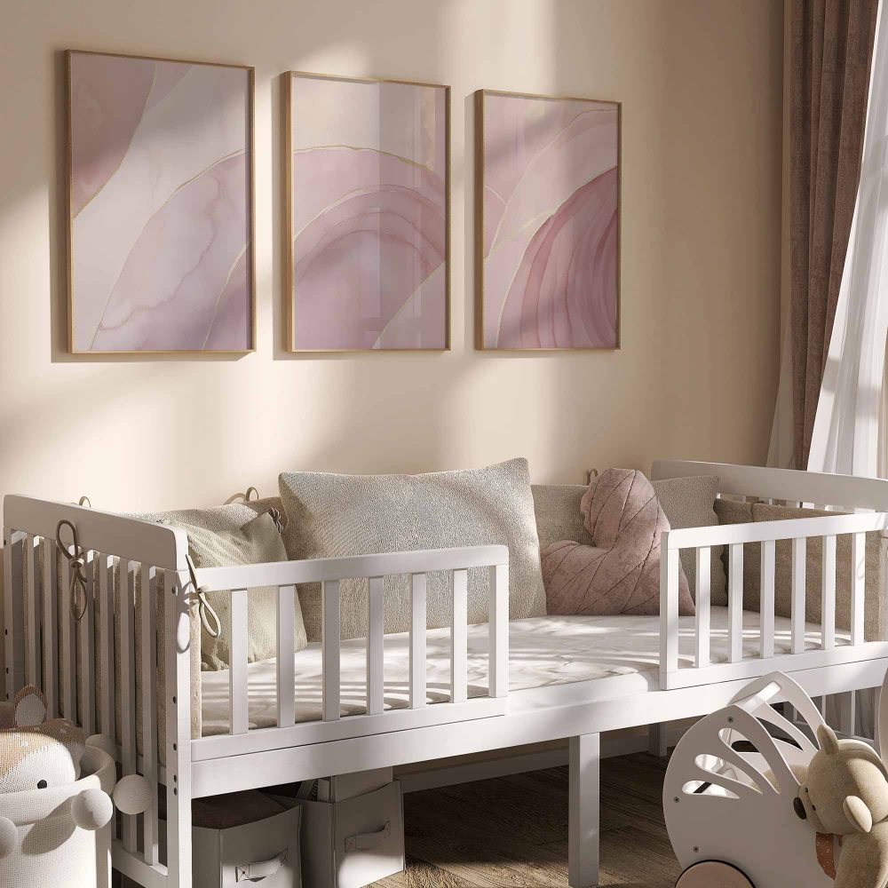 Alternative view of Pastel Roze Abstracte Fluïditeit – Speels & Stijlvol