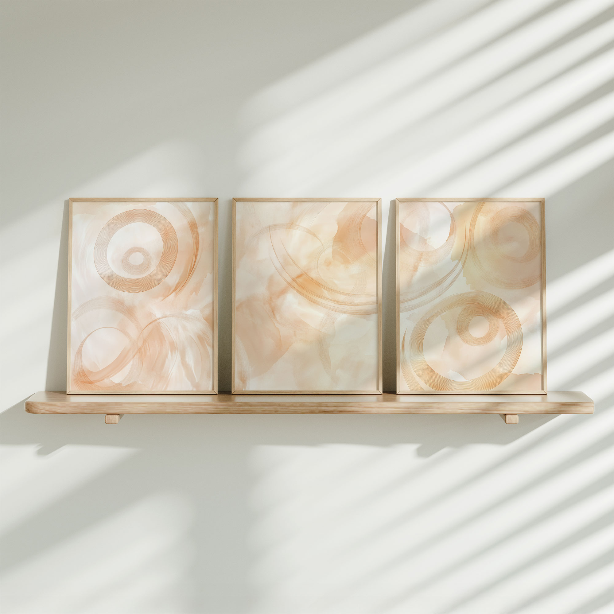 Pastel Watercolor Cirkels – Speels en Stijlvol Wanddecor