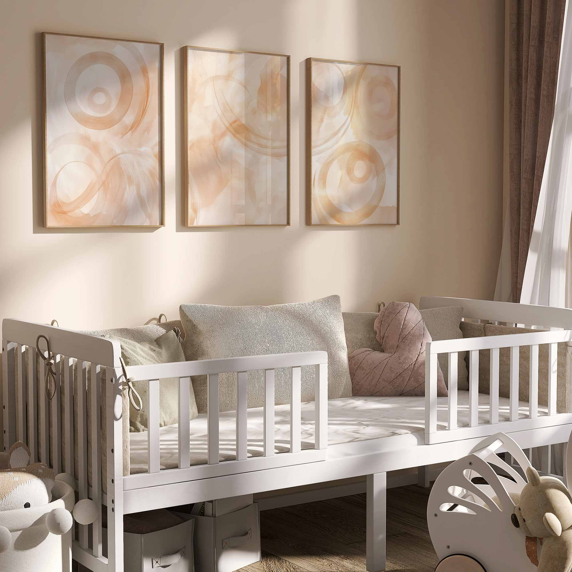 Pastel Watercolor Cirkels – Speels en Stijlvol Wanddecor - Afbeelding 2