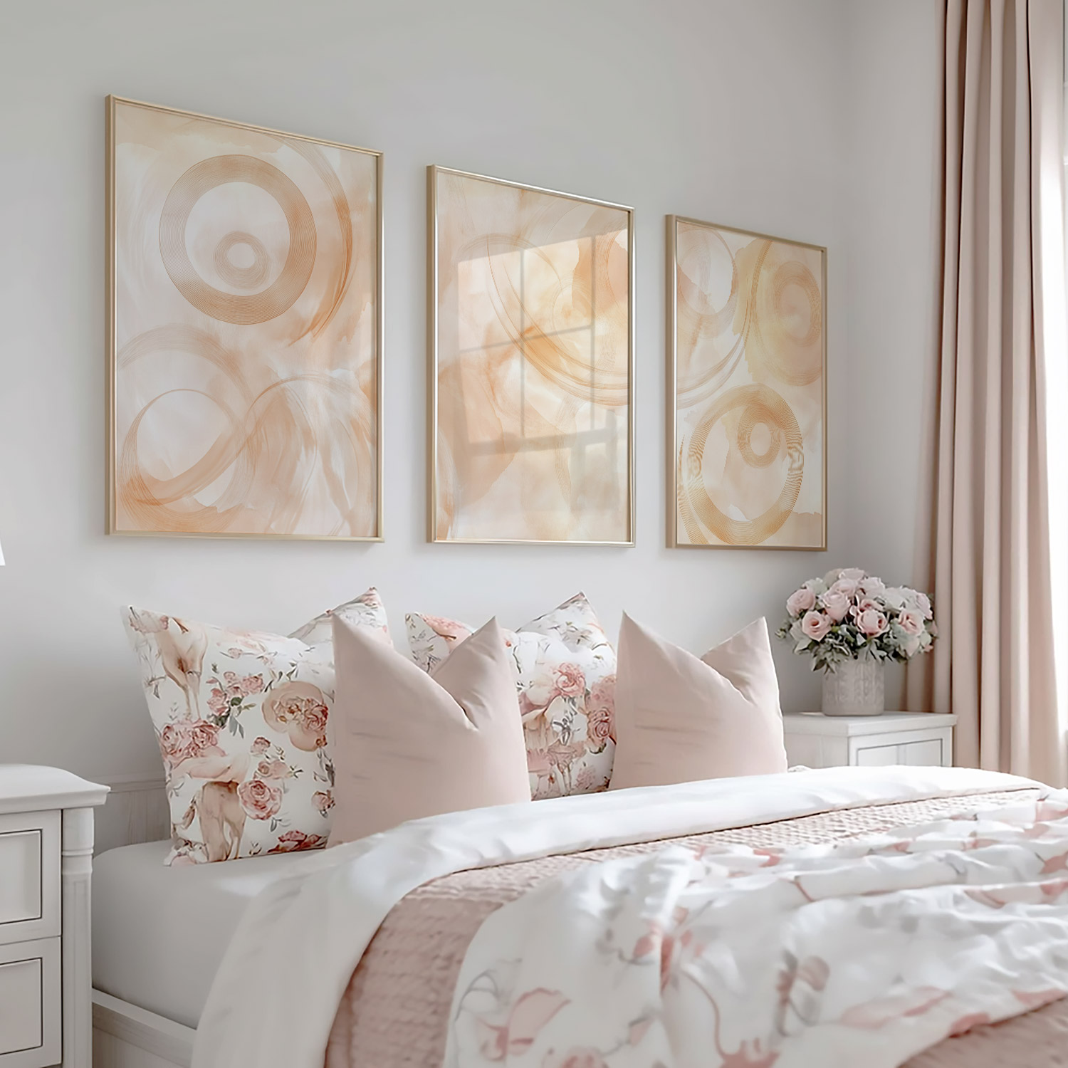 Pastel Watercolor Cirkels – Speels en Stijlvol Wanddecor - Afbeelding 5