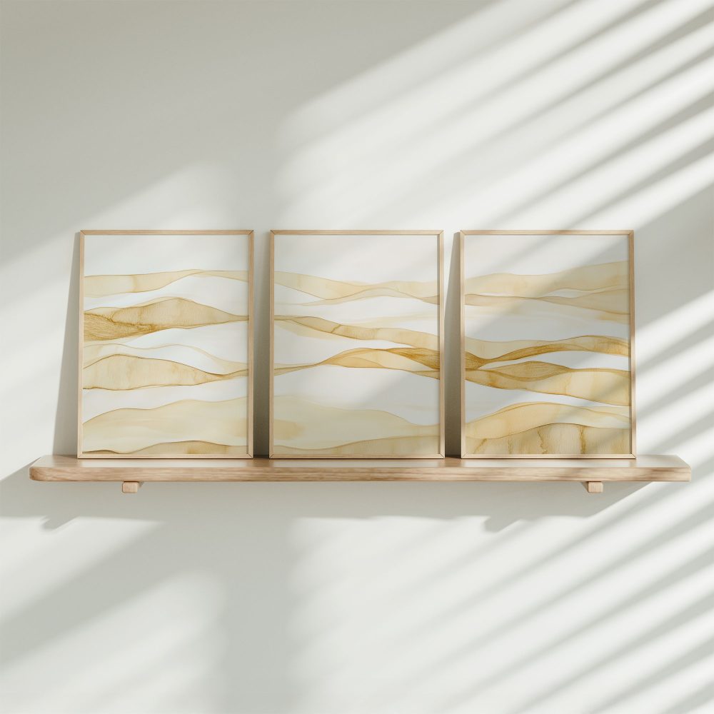 Zachte Waterverfdromen: Speelse Abstracte Wanddecoratie