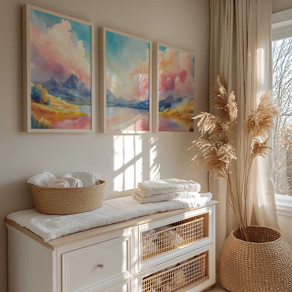 Alternative view of Dromerig Landschap in Pasteltinten