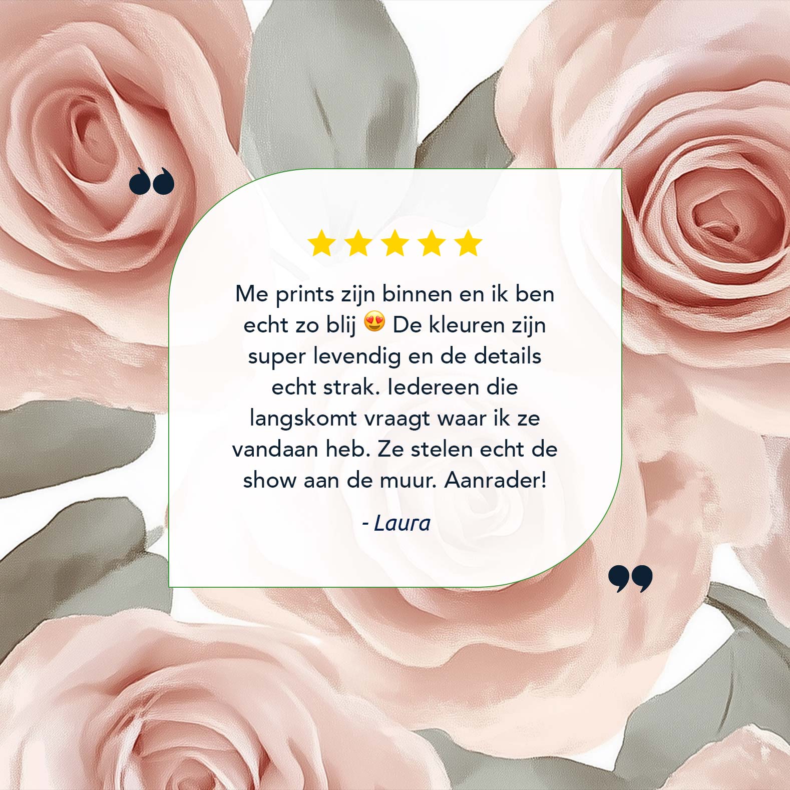 Zachtroze Rozenboeket met Fris Groen – Romantische Wanddecoratie - Afbeelding 11