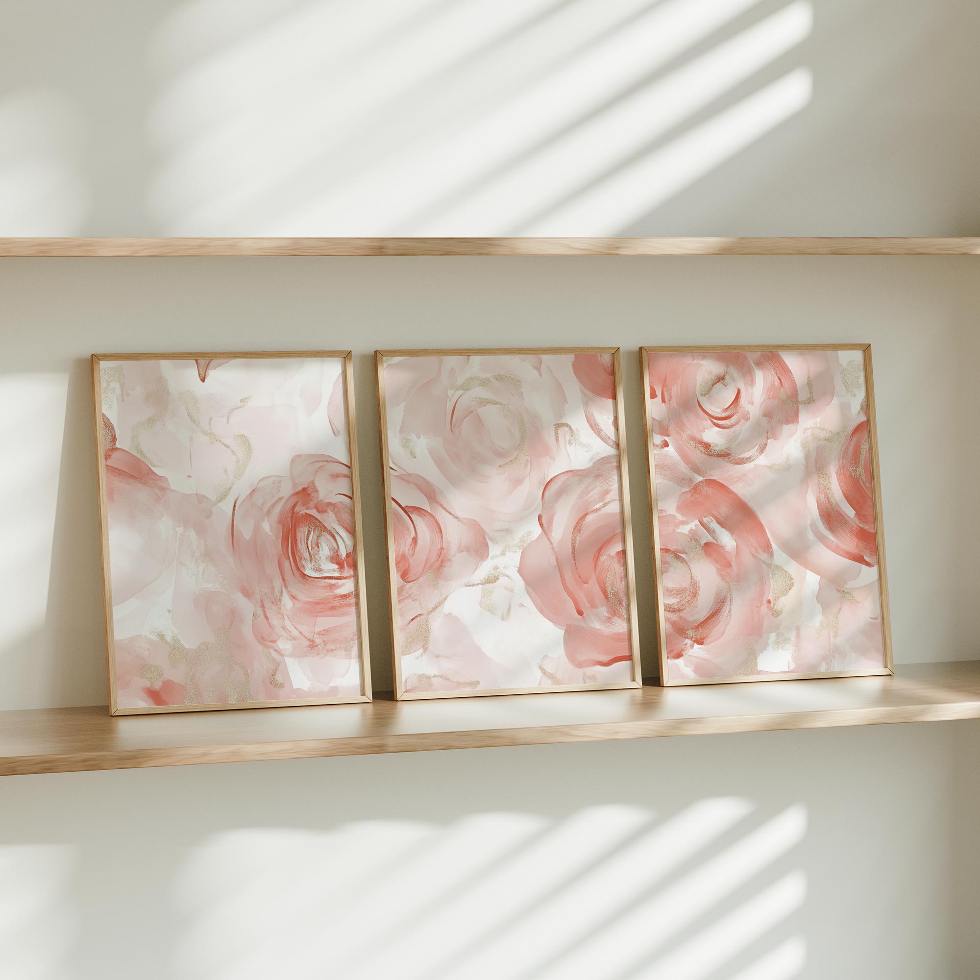 Romantische Watercolor Rozen in Zacht Roze en Wit - Afbeelding 10