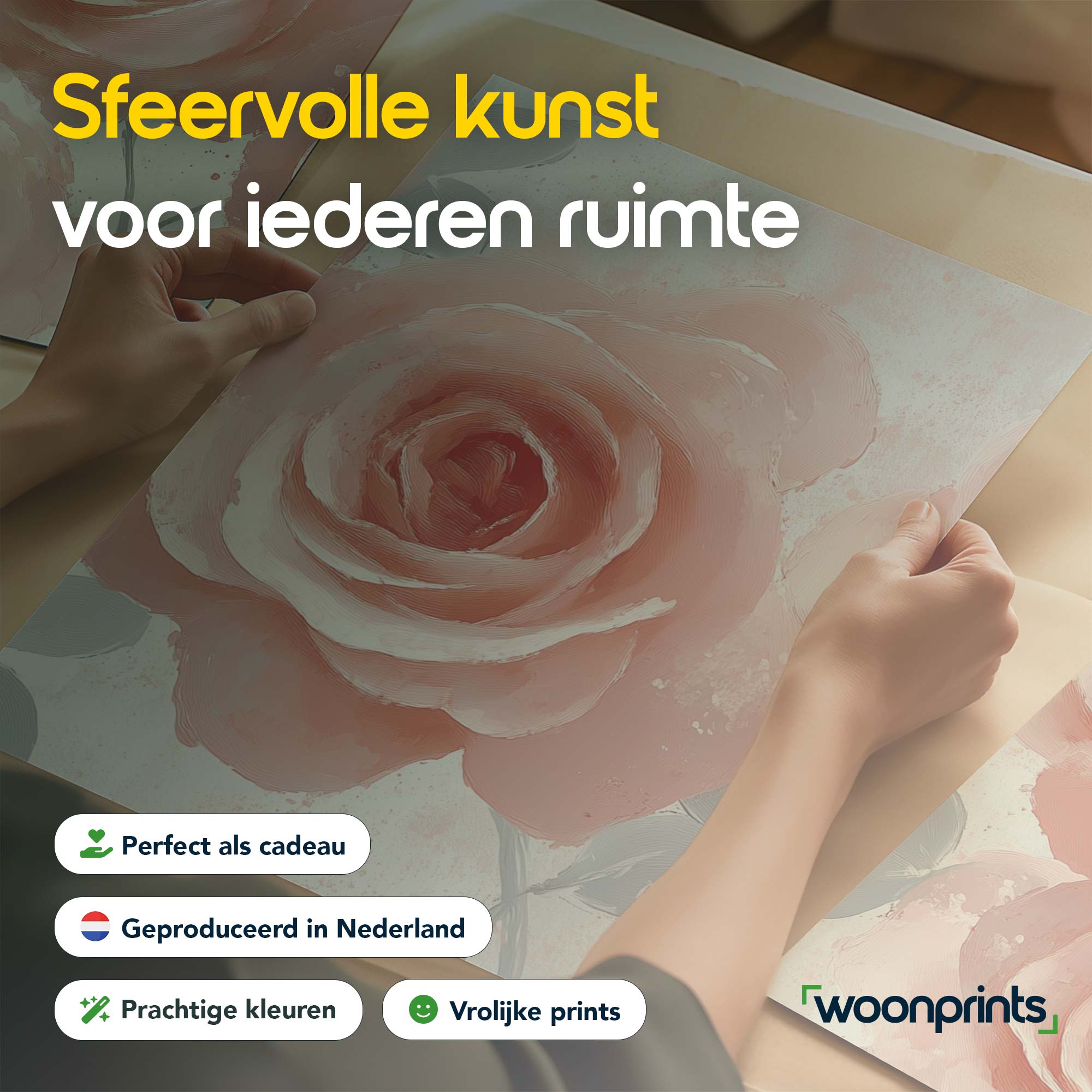 Roze Rozen in Dromerige Elegantie - Stijlvolle Wanddecoratie - Afbeelding 6