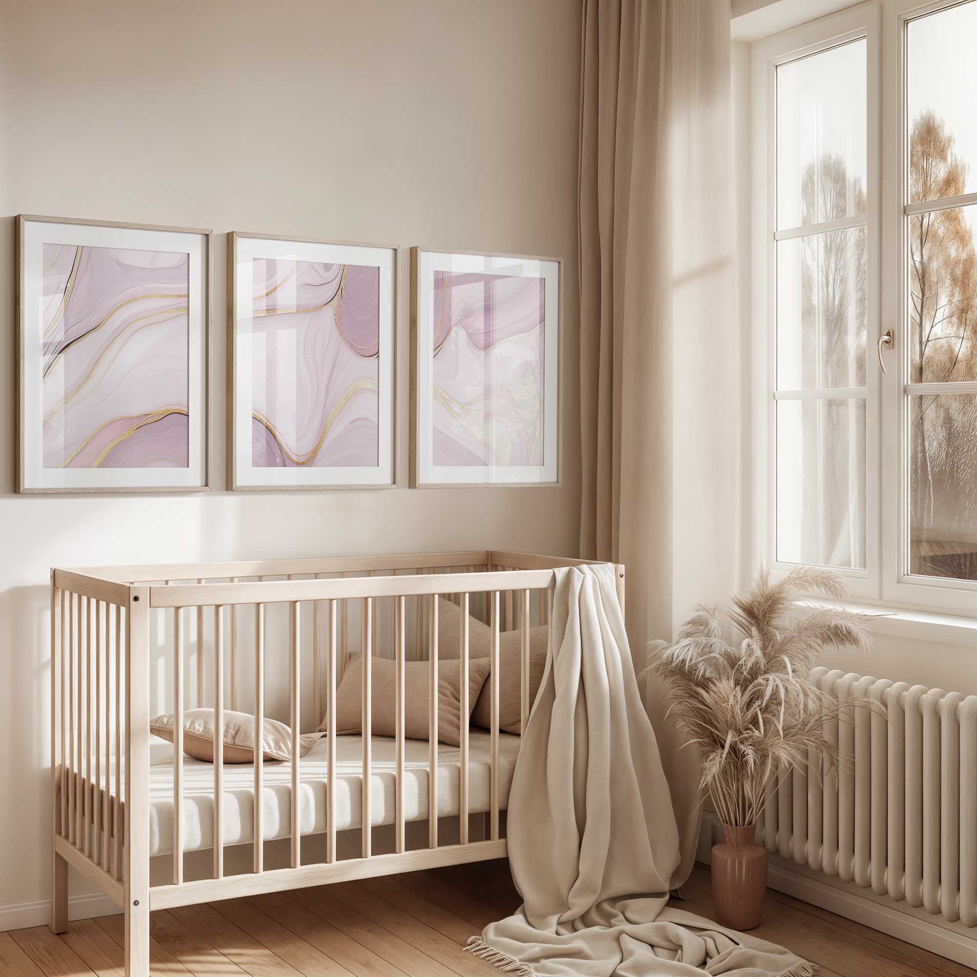 Zachtroze Marmeren Elegantie met Gouden Accenten - Afbeelding 7