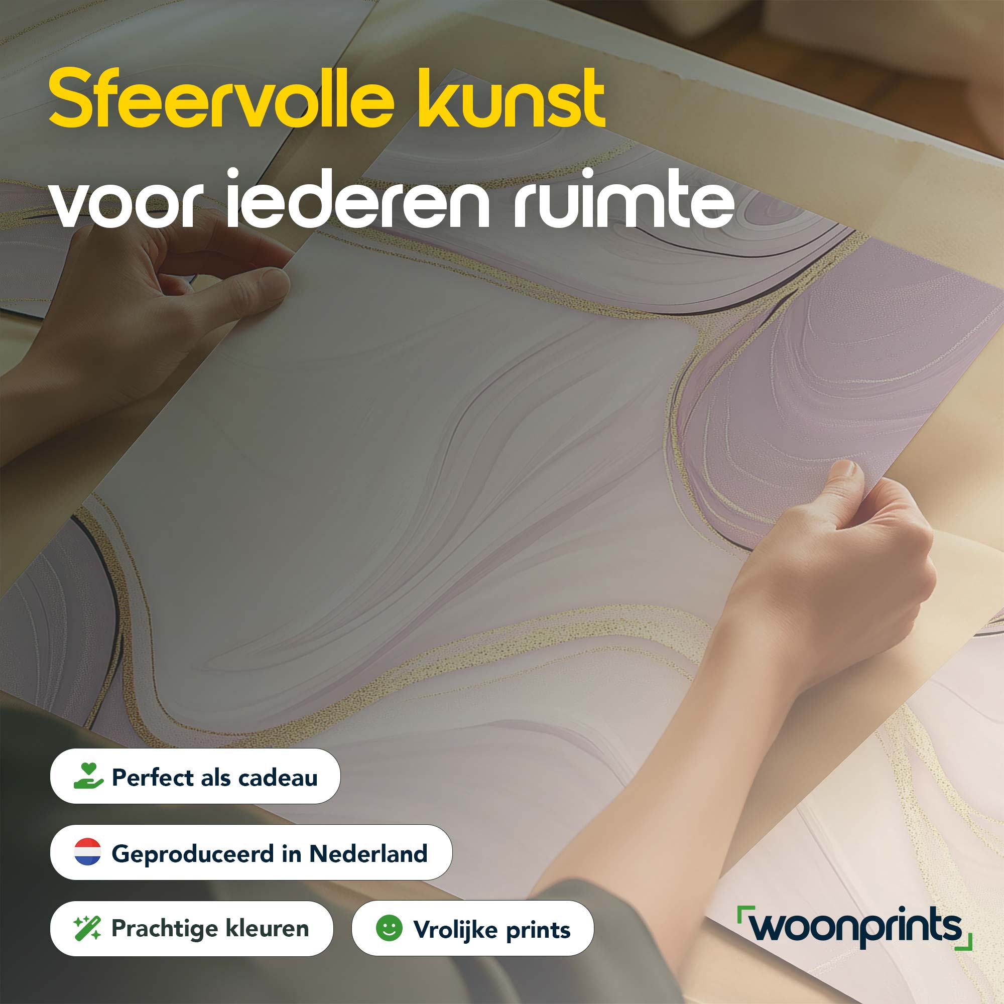 Zachtroze Marmeren Elegantie met Gouden Accenten - Afbeelding 6