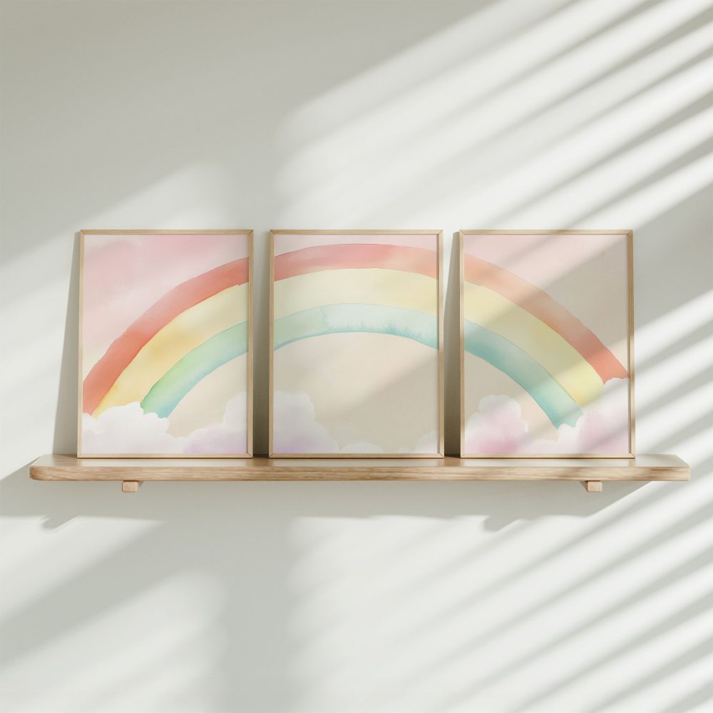 Vrolijke Regenboog in de Wolken