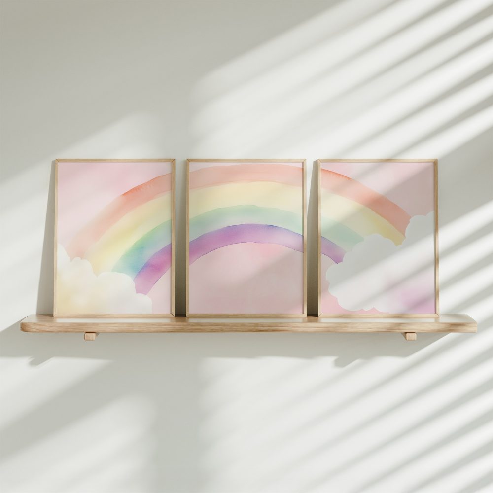 Magische Regenboog in Roze Hemel