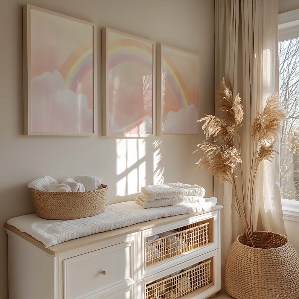 Alternative view of Pastel Regenboog en Dromerige Wolken