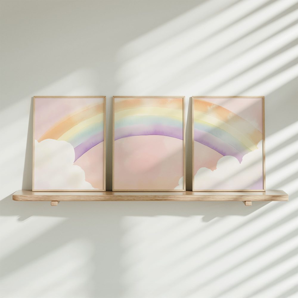 Regenboogdromen in Pastel Luchten