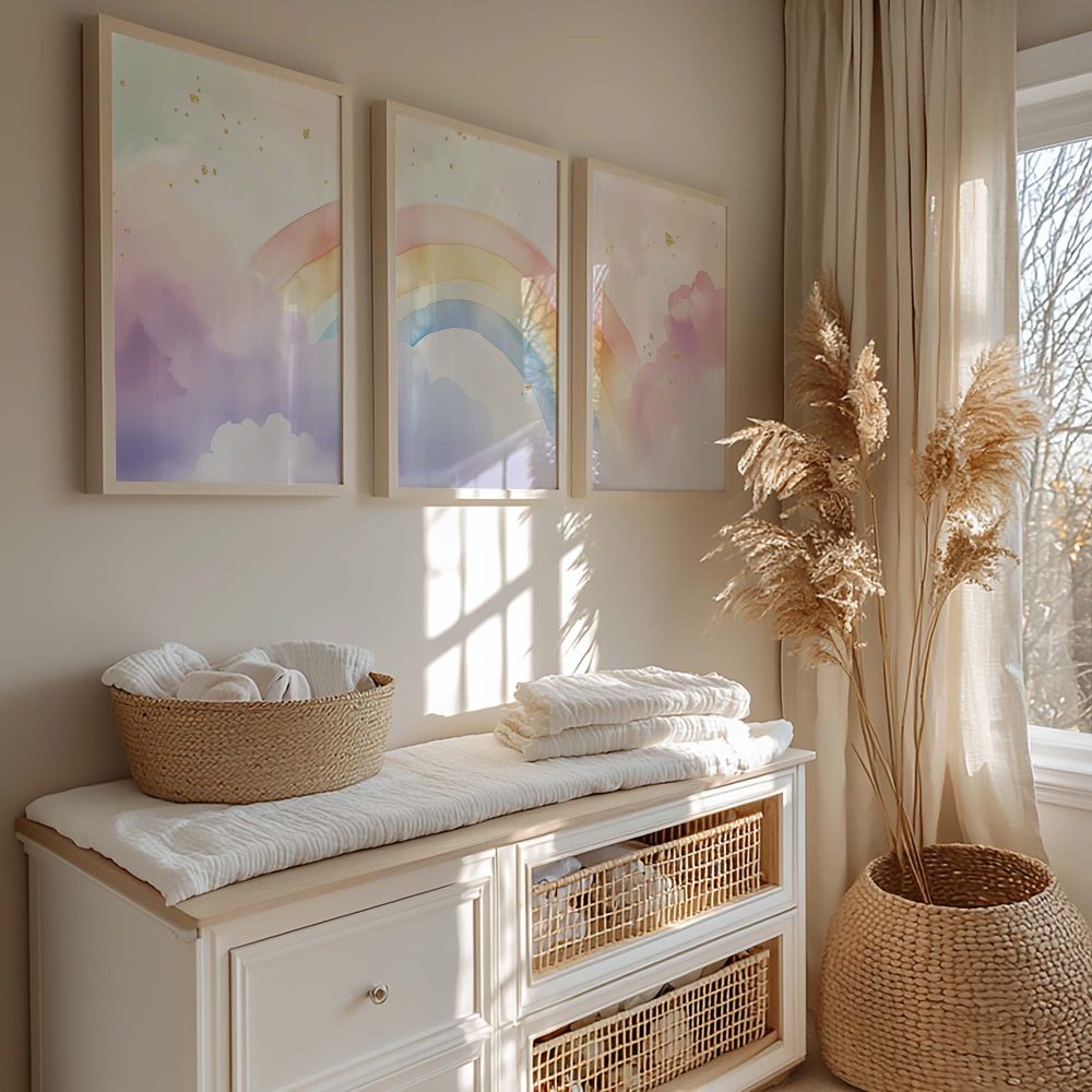 Alternative view of Pastel Regenboog Droom – Speels en Betoverend