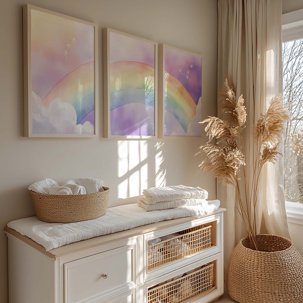 Alternative view of Magische Regenboog in Dromerige Pastelhemel