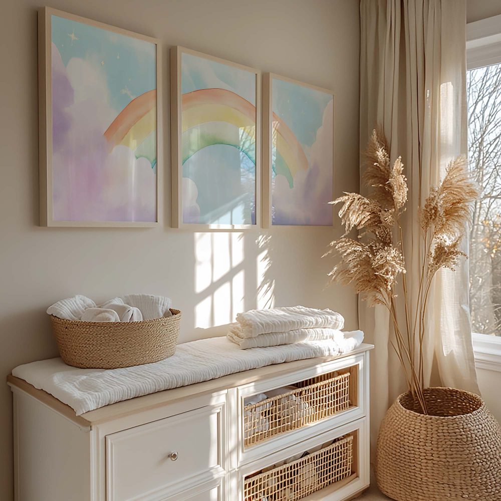 Alternative view of Vrolijke Regenboog in Dromerige Wolkenhemel