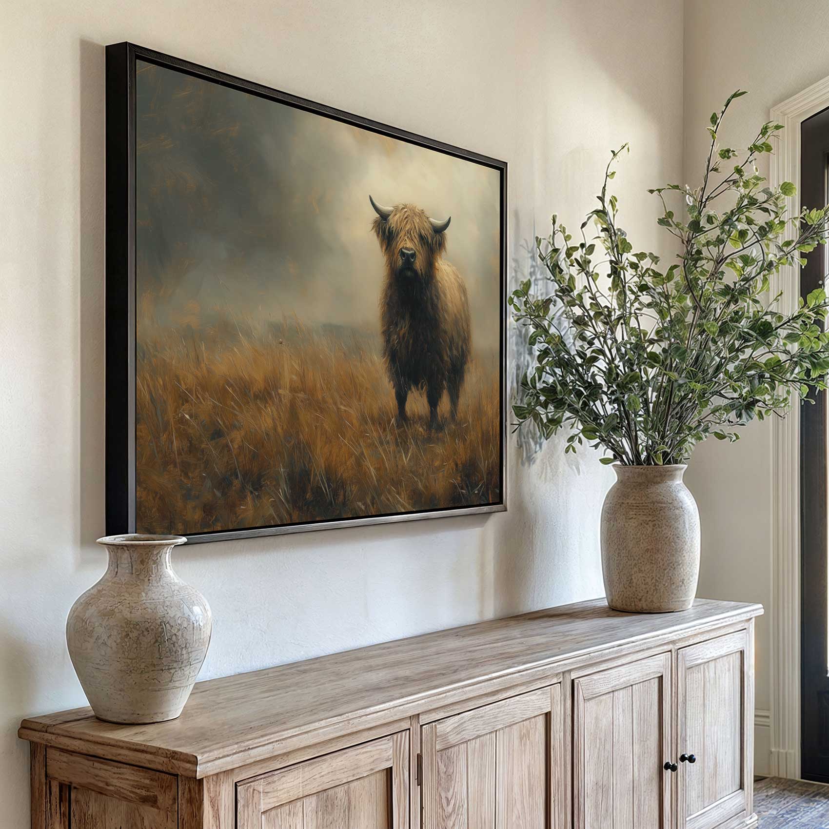 Realistisch schilderij van een Schotse hooglander - Afbeelding 6