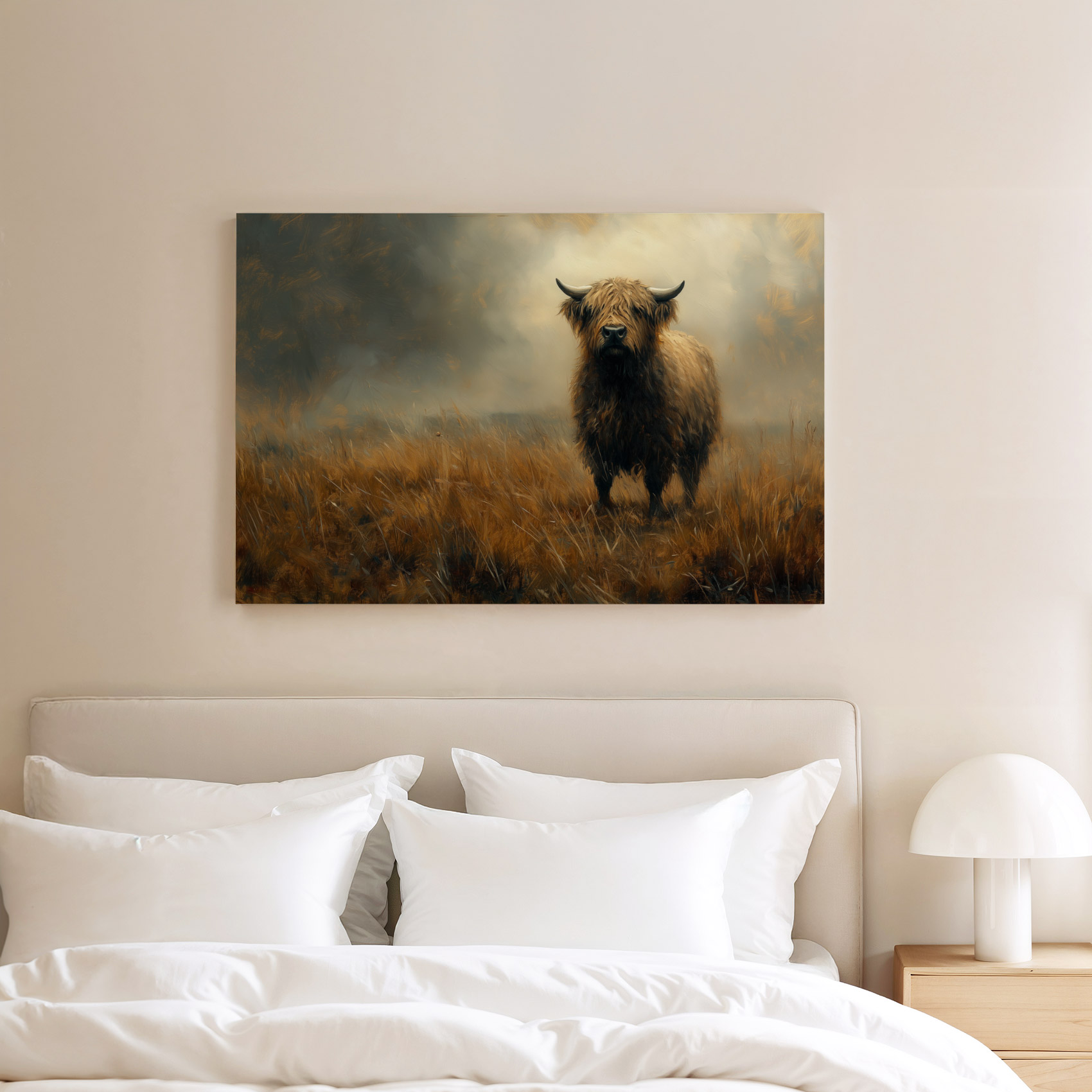Realistisch schilderij van een Schotse hooglander - Afbeelding 8