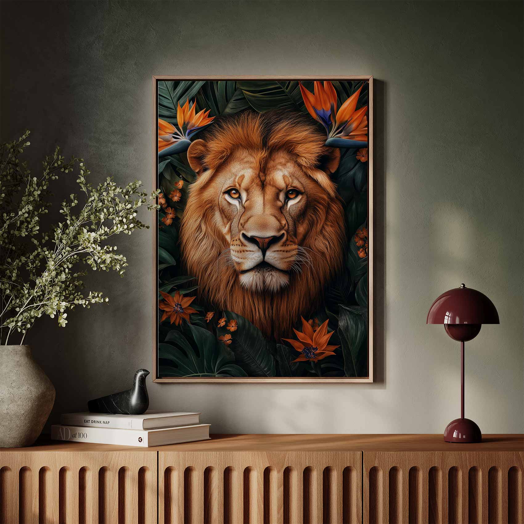 Majestueuze leeuw in bloemenbos - Afbeelding 3