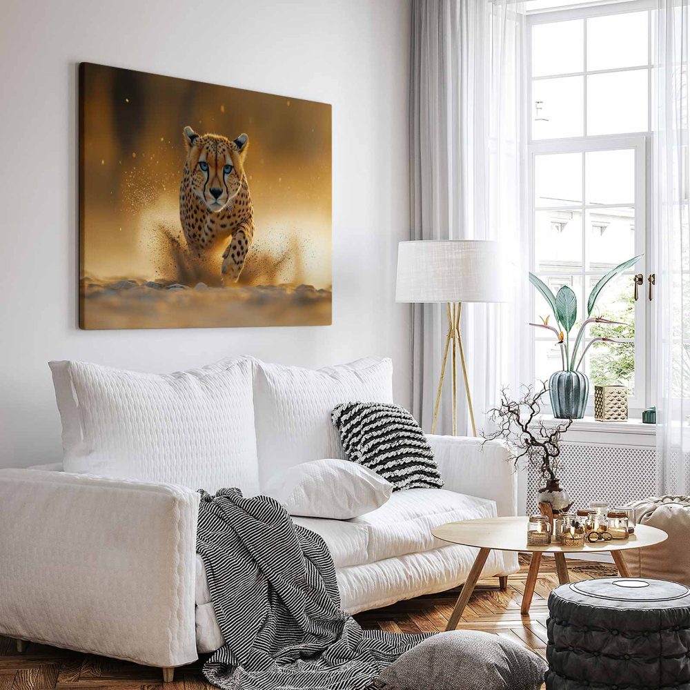 Alternative view of Snelle cheetah in actie