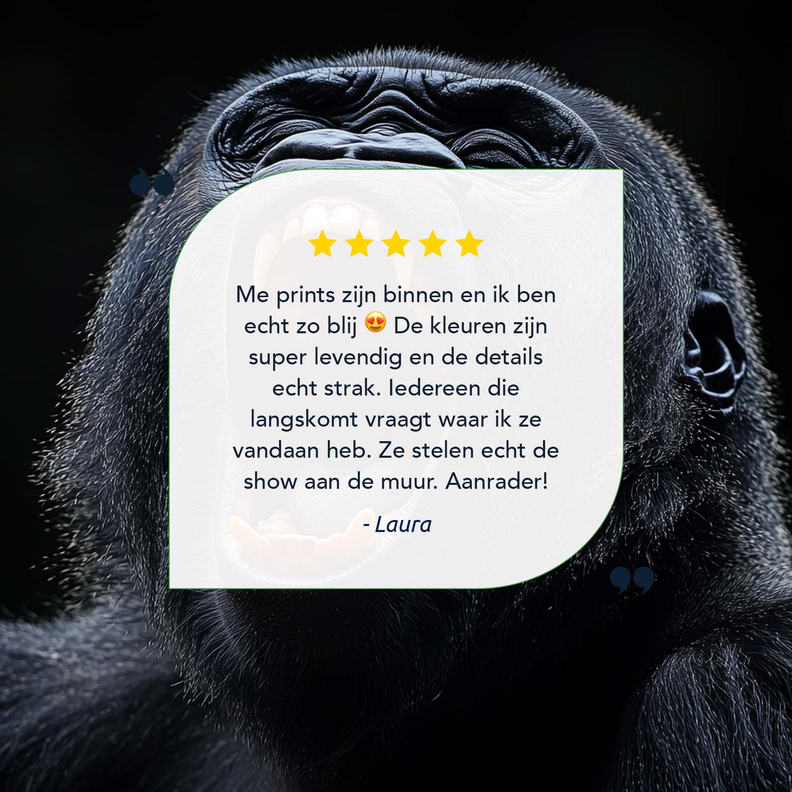 Woeste gorilla met opengesperde bek - Afbeelding 9