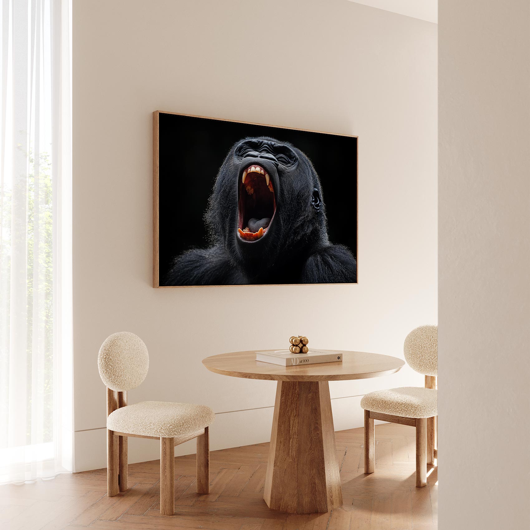 Woeste gorilla met opengesperde bek - Afbeelding 5