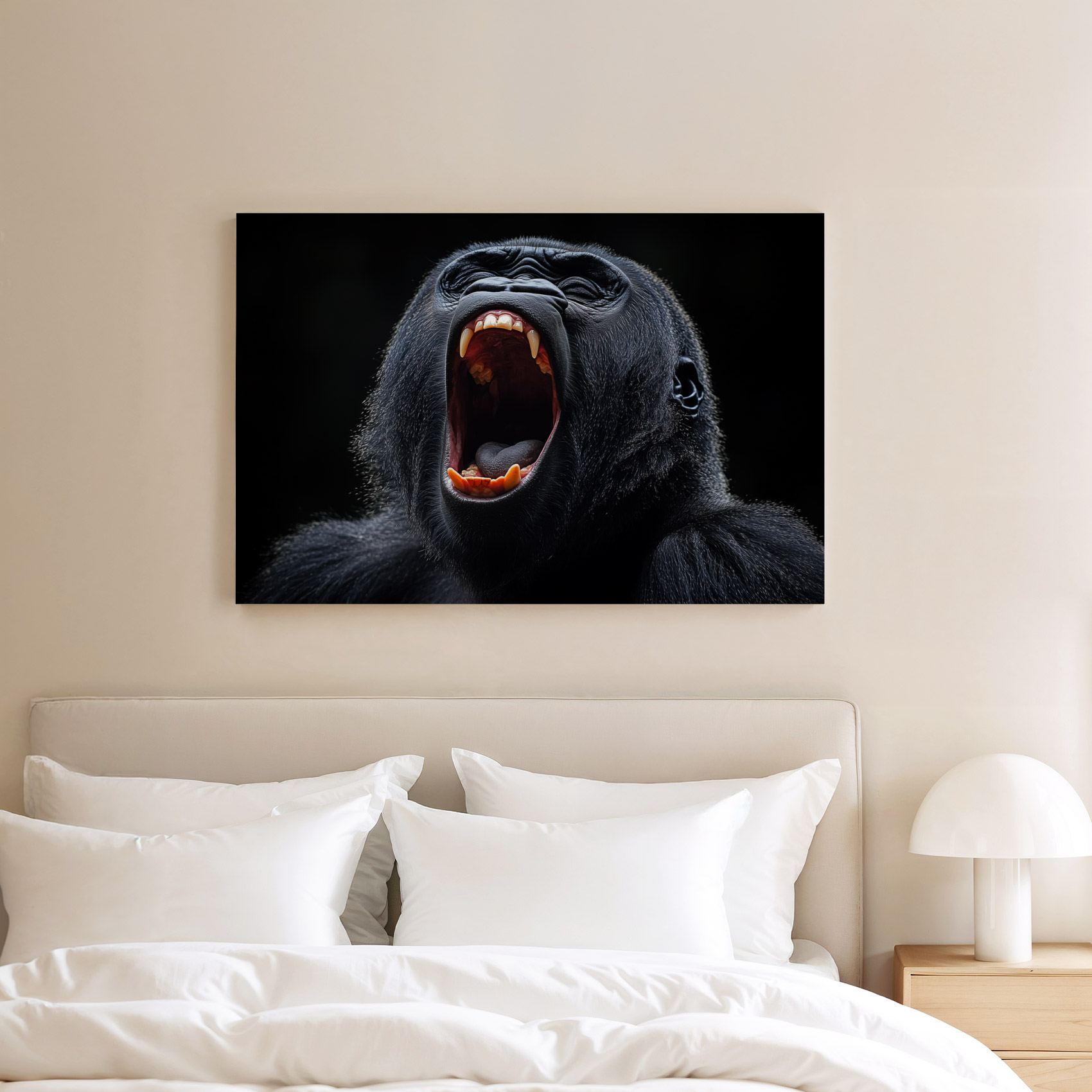 Woeste gorilla met opengesperde bek - Afbeelding 8