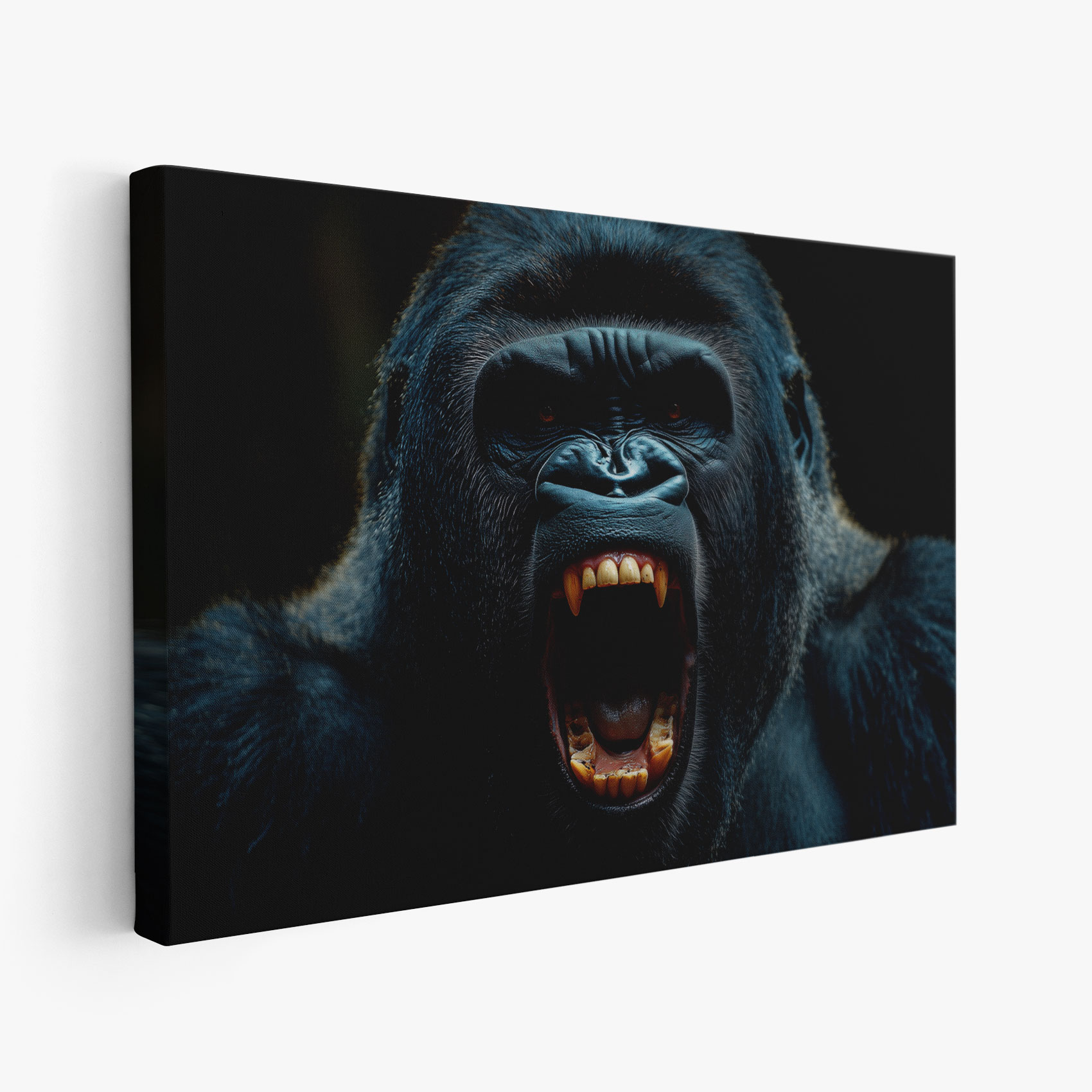 Woeste gorilla brult dreigend