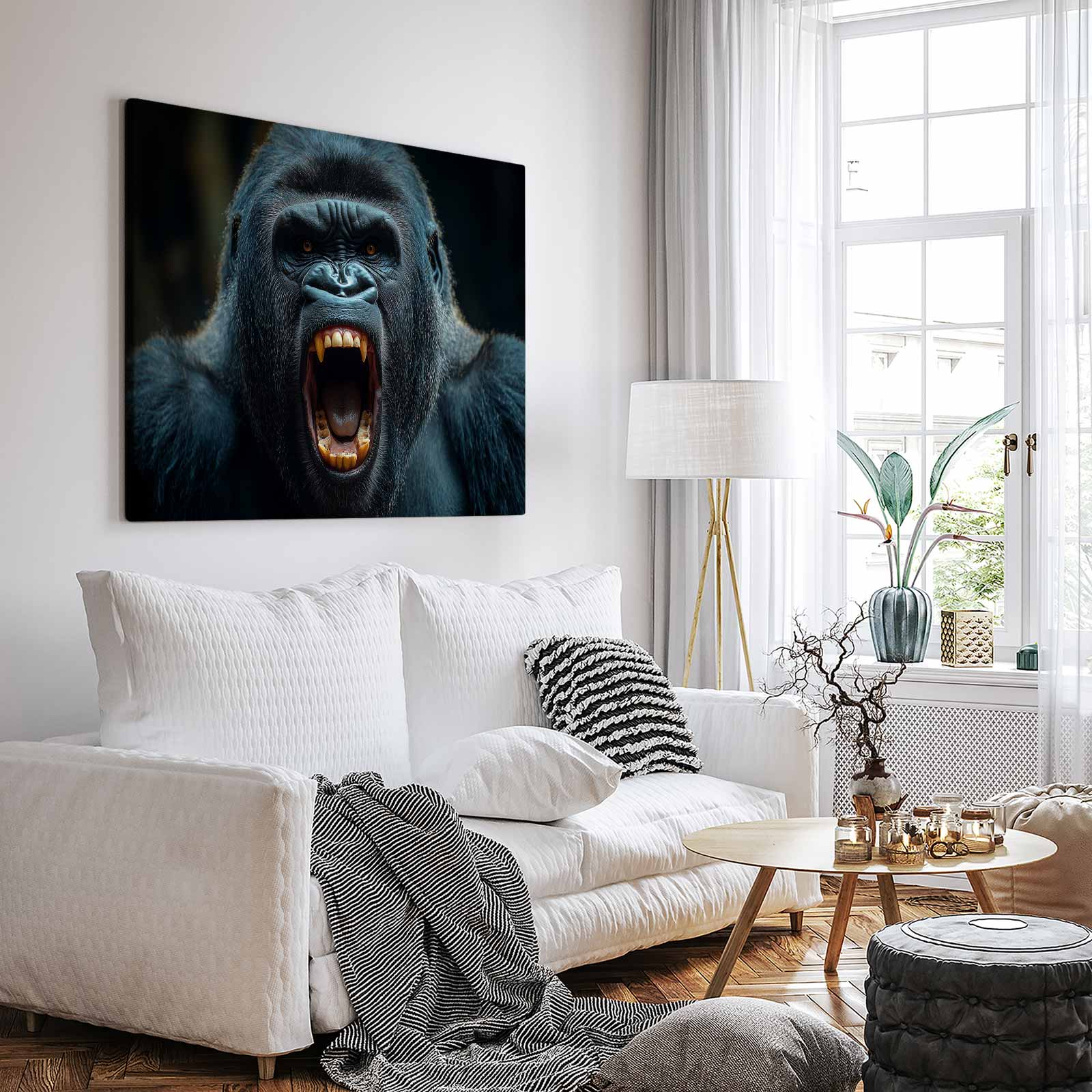 Woeste gorilla brult dreigend - Afbeelding 3