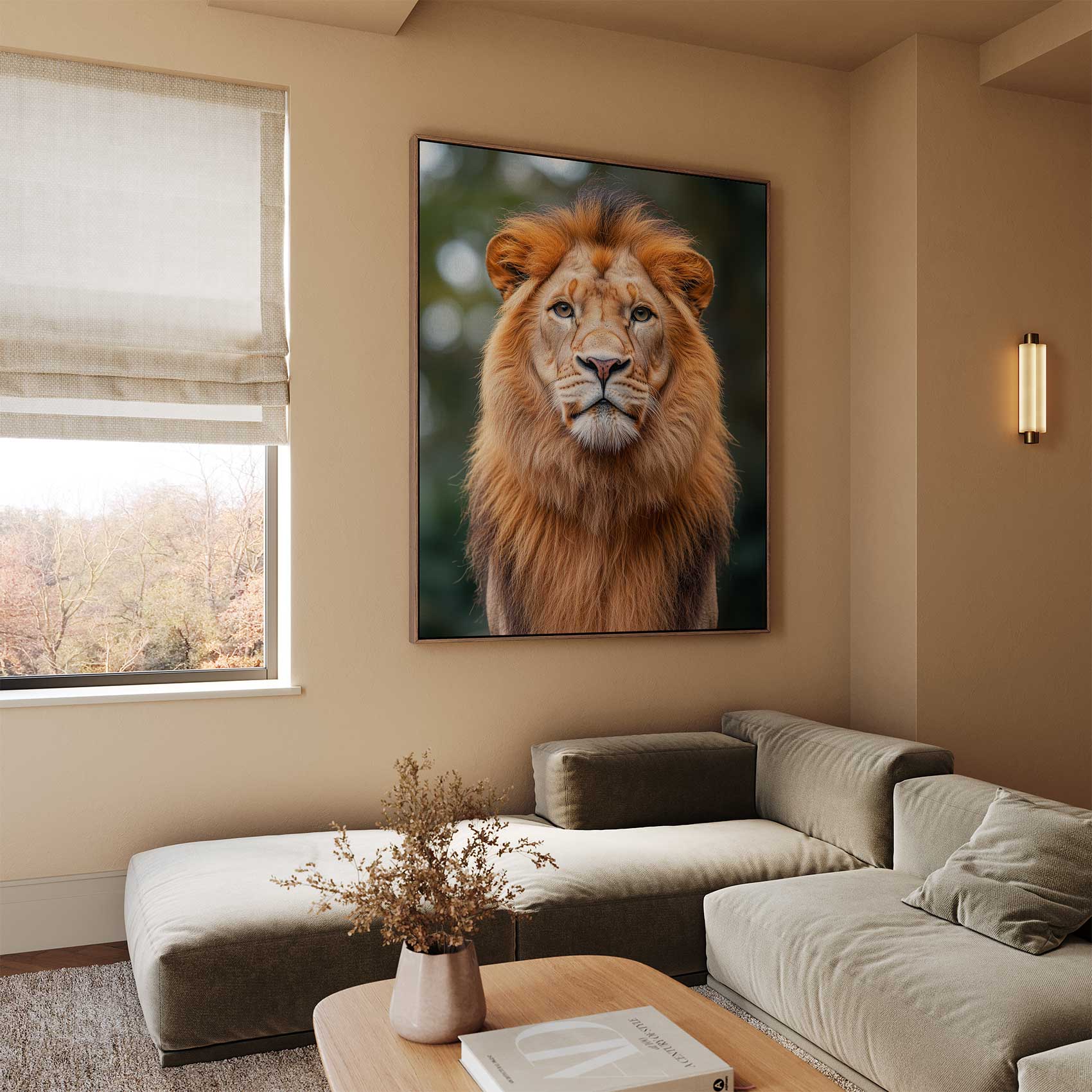 Majestueuze leeuw in natuur - Afbeelding 2