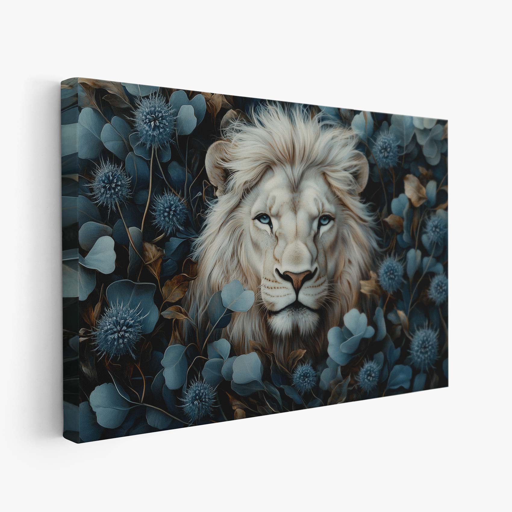 Majestueuze witte leeuwenkop