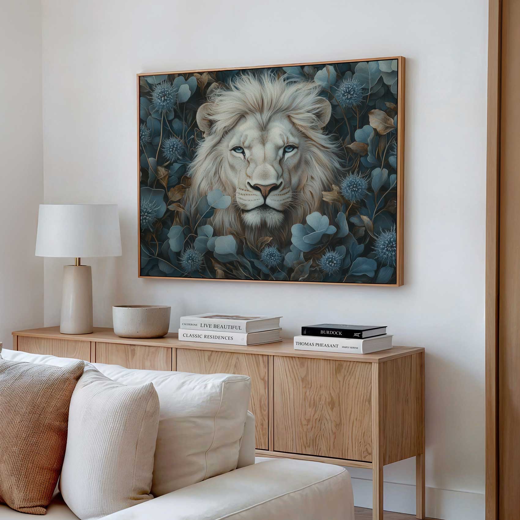 Majestueuze witte leeuwenkop - Afbeelding 2
