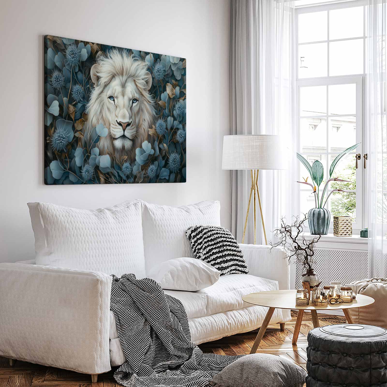 Majestueuze witte leeuwenkop - Afbeelding 3