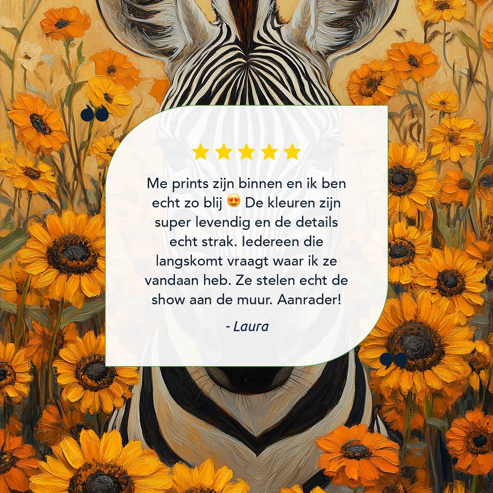 Zebra tussen zonnebloemen - Afbeelding 9