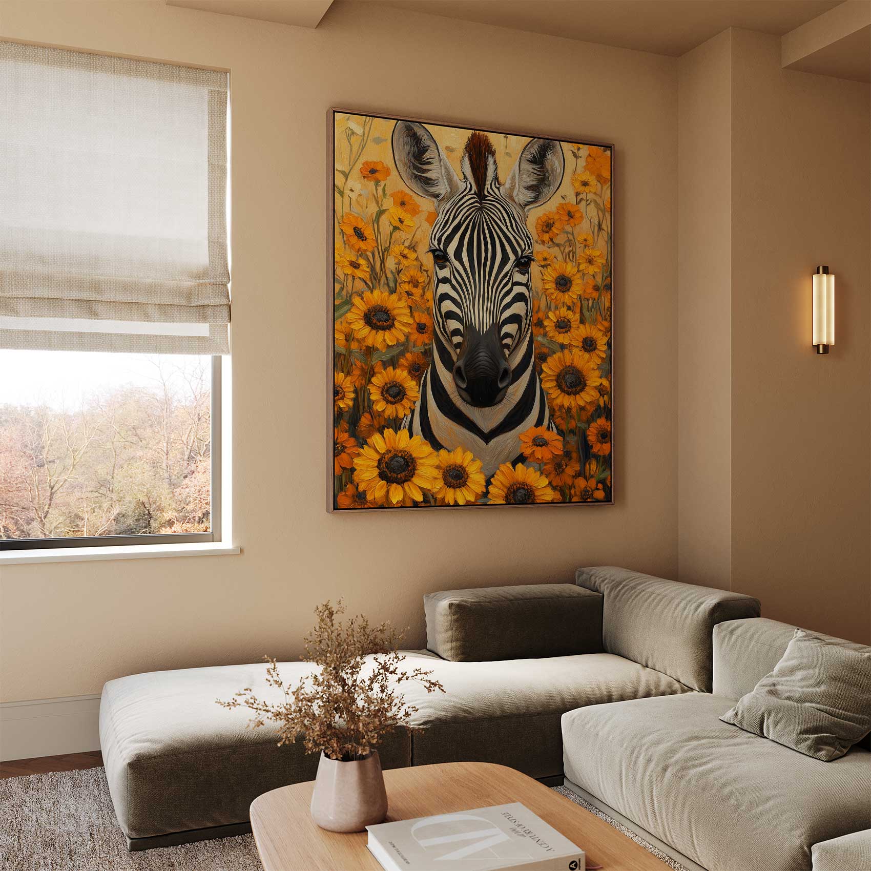 Zebra tussen zonnebloemen - Afbeelding 2