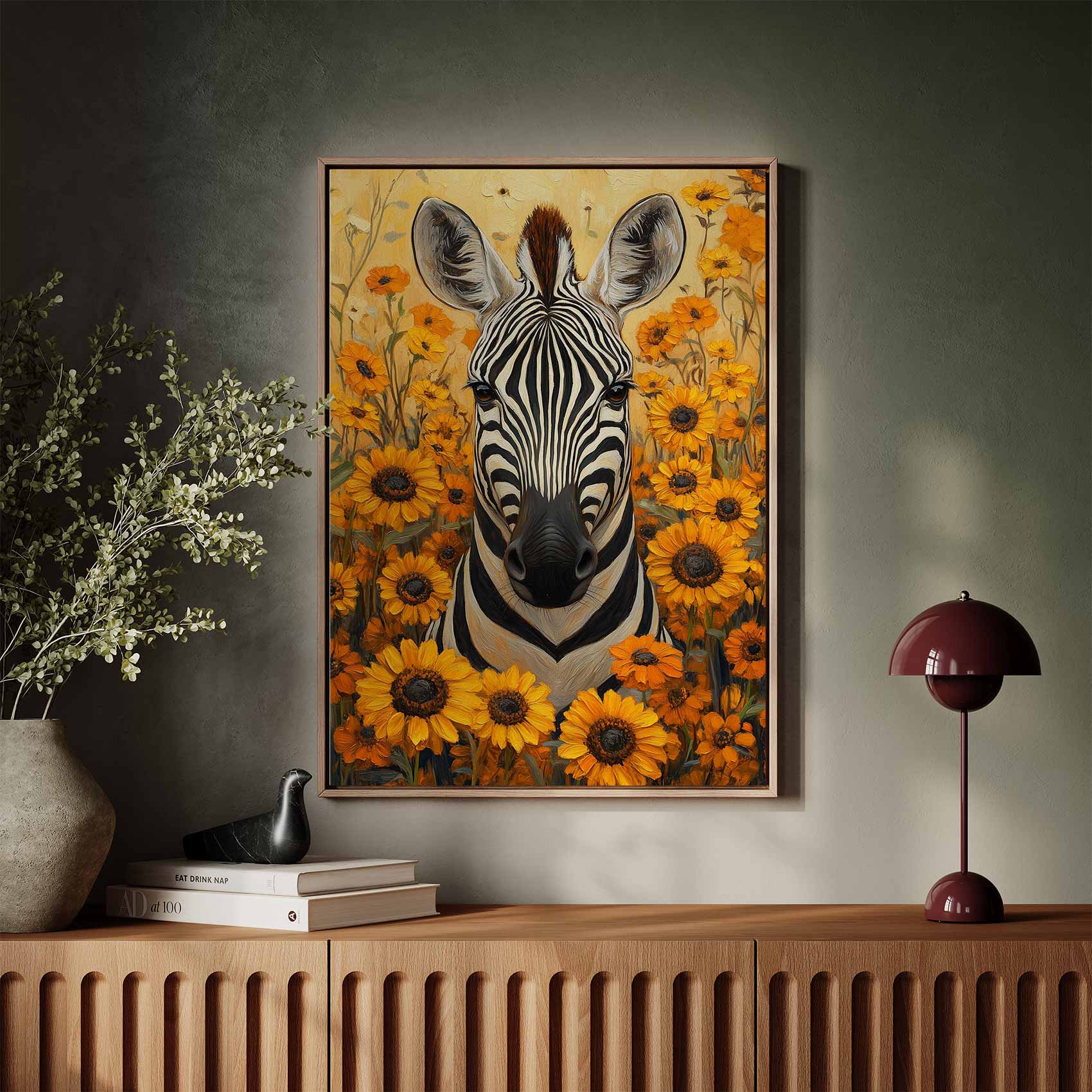 Zebra tussen zonnebloemen - Afbeelding 3