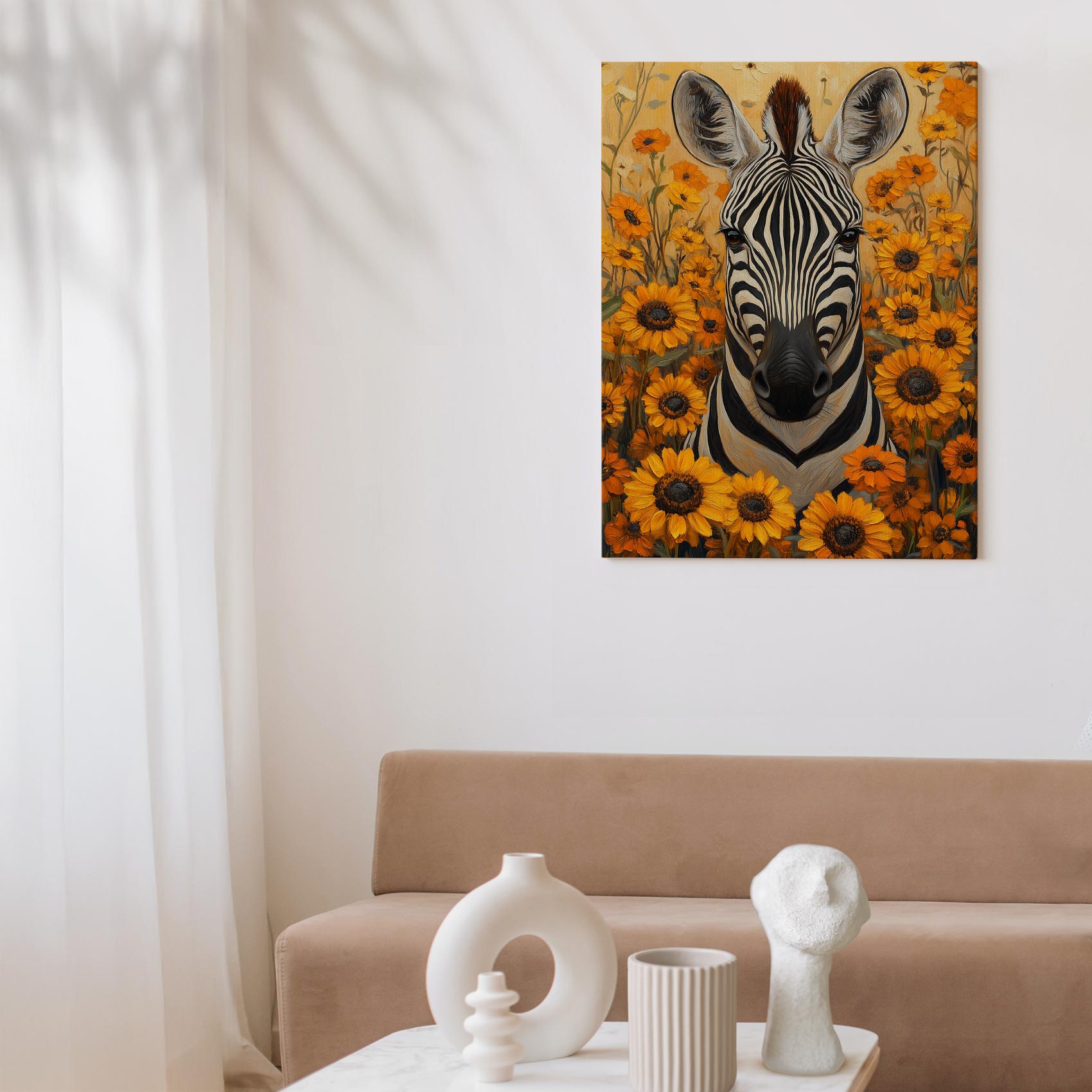 Zebra tussen zonnebloemen - Afbeelding 7