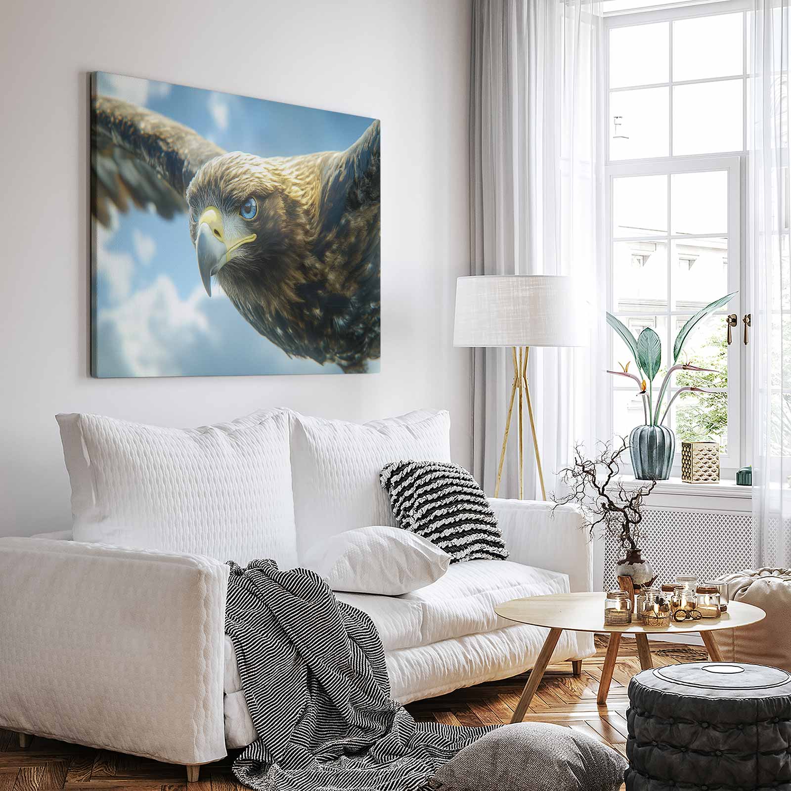 Adelaar zwevend door wolken - Afbeelding 3