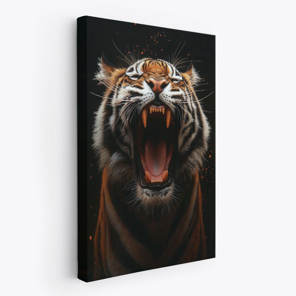 Fel Tijgerportret met Gebit