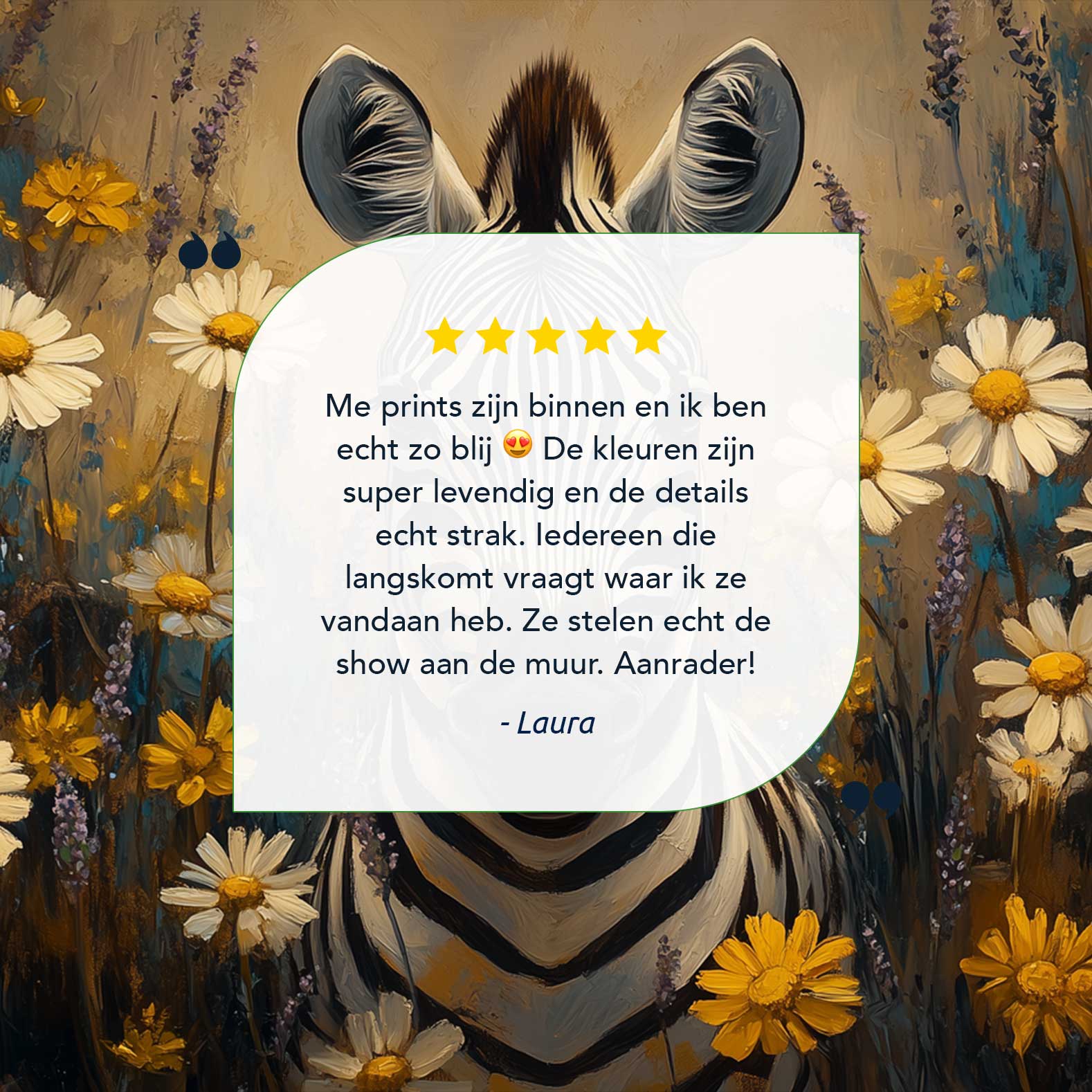 Zebra tussen bloemenveld - Afbeelding 9